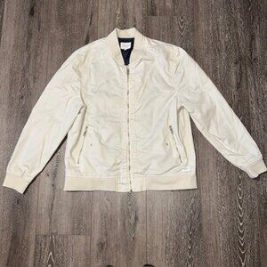 Men's XL Five Four Los Angeles Off White Bomber Jacket Men's Casual Zip-Up